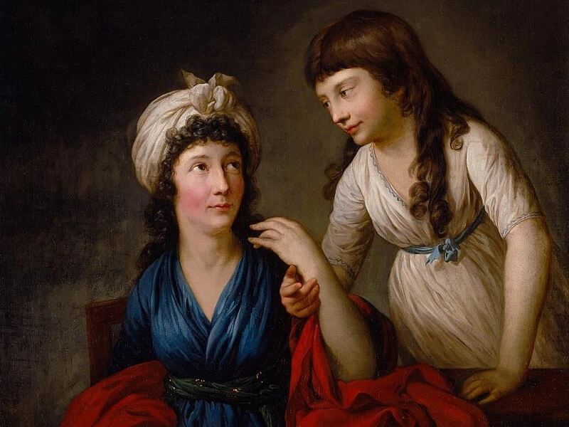 1736-Anton Graff - Ritratto della contessa Armfeld con la figlia - Kunsthaus Zürich